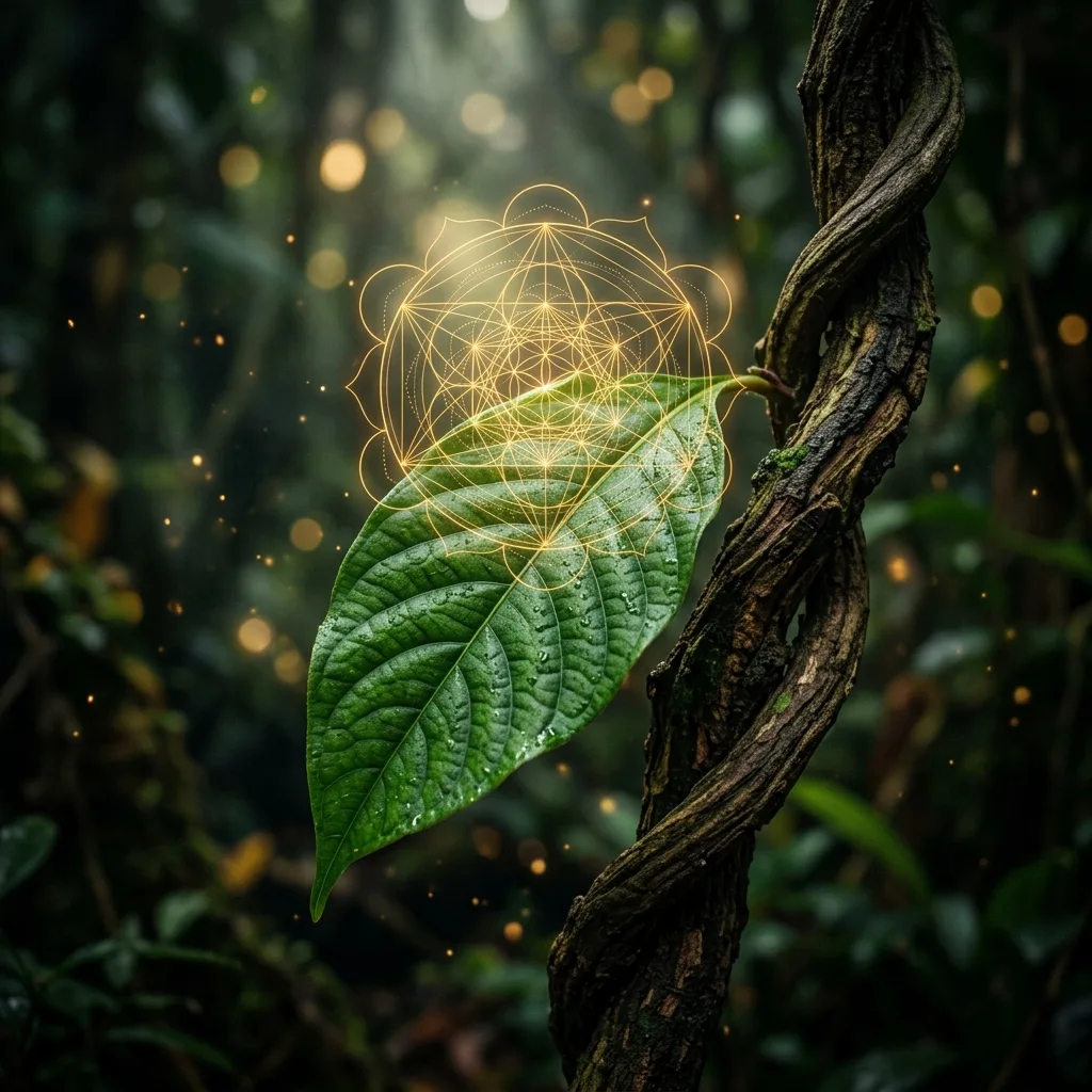 Glowing Ayahuasca Leaf